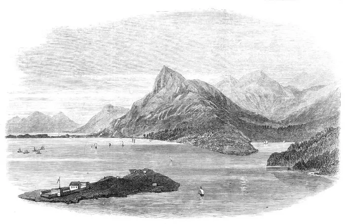 Framed Print : Gravosa Harbour, Dalmatia, 1870. Creator: Unknown Framed Print : Gravosa Harbour, Dalmatia, 1870. Creator: Unknown