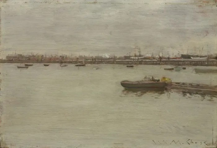 Framed Print : Gray Day on the Bay, c. 1886. Creator: William Merritt Chase (American, 1849-1916) Framed Print : Gray Day on the Bay, c. 1886. Creator: William Merritt Chase (American, 1849-1916)