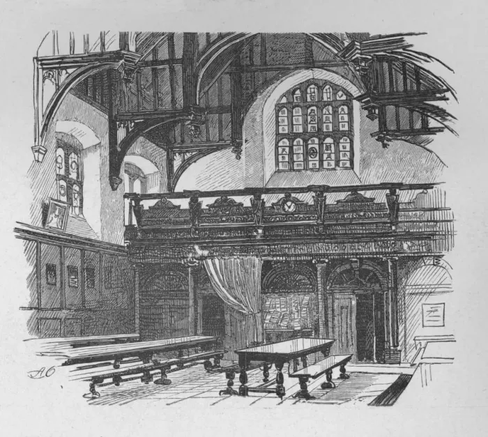 Framed Print : Grays Inn Hall, 1890 Framed Print : Grays Inn Hall, 1890