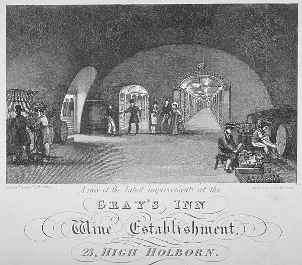 Grays Inn Wine Establishment, High Holborn, London, 1840
