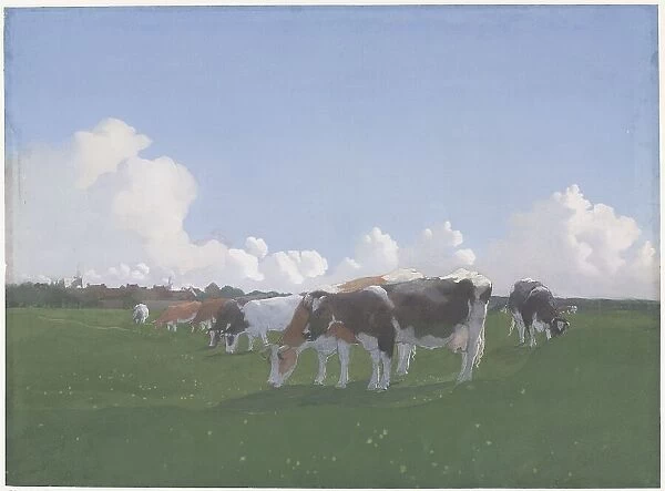 Grazing cows in a meadow, c. 1800-c. 1900. Creator: Jan Voerman I