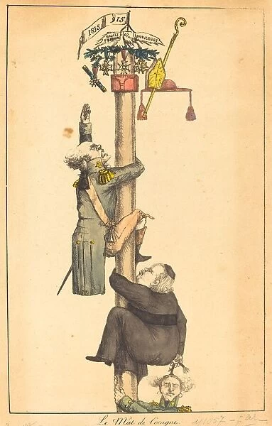 The Greasy Pole, 1815. Creator: Unknown