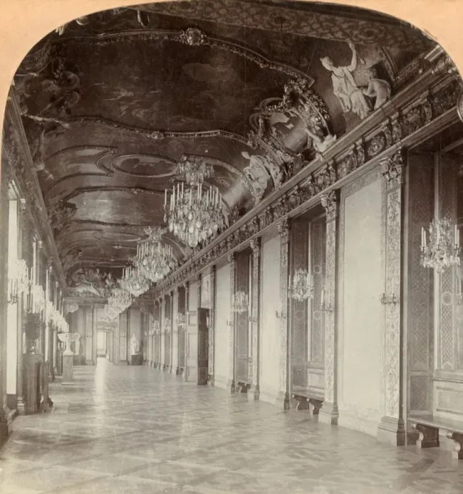 Framed Print : The Great Banqueting Hall, Royal Palace, Stockholm, Sweden, 1901. Creator: Keystone View Company Framed Print : The Great Banqueting Hall, Royal Palace, Stockholm, Sweden, 1901. Creator: Keystone View Company