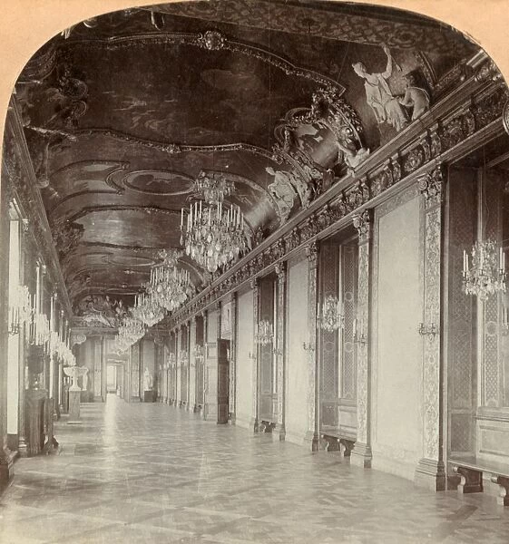 The Great Banqueting Hall, Royal Palace, Stockholm, Sweden, 1901. Creator: Keystone View Company