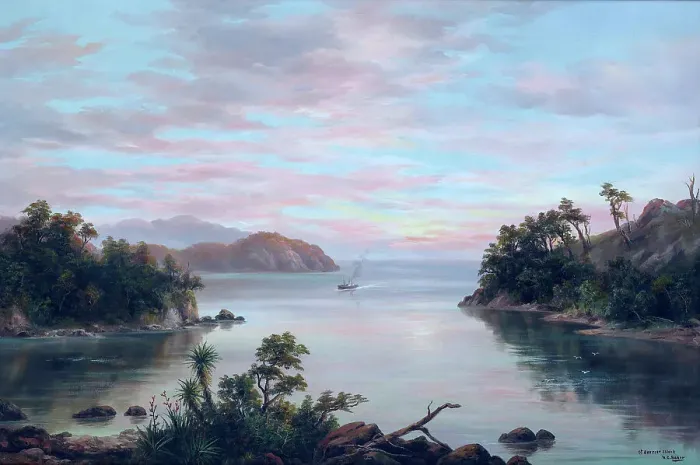 Framed Print : Great Barrier Island, (c1900s). Creator: William George Baker Framed Print : Great Barrier Island, (c1900s). Creator: William George Baker