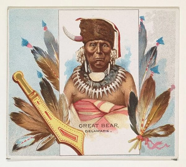 Great Bear, Delaware, from the American Indian Chiefs series (N36) for Allen &