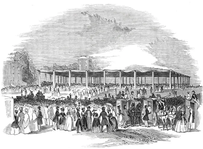 Framed Print : The Great Berkshire Festival, United States, the Pavilion, 1844. Creator: Unknown Framed Print : The Great Berkshire Festival, United States, the Pavilion, 1844. Creator: Unknown