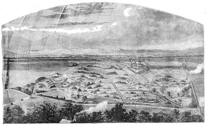 Framed Print : Great Cemetery at Woking - general view, 1856. Creator: Unknown Framed Print : Great Cemetery at Woking - general view, 1856. Creator: Unknown