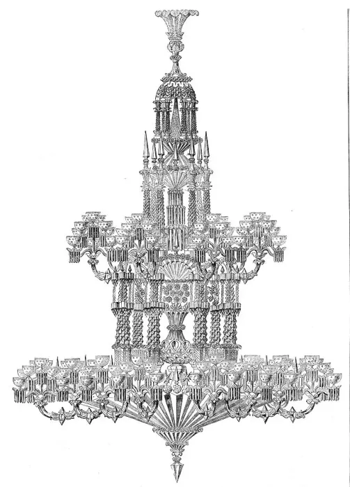 Framed Print : The Great Chandelier by Defries in the International Exhibition, 1862. Creator: Unknown Framed Print : The Great Chandelier by Defries in the International Exhibition, 1862. Creator: Unknown