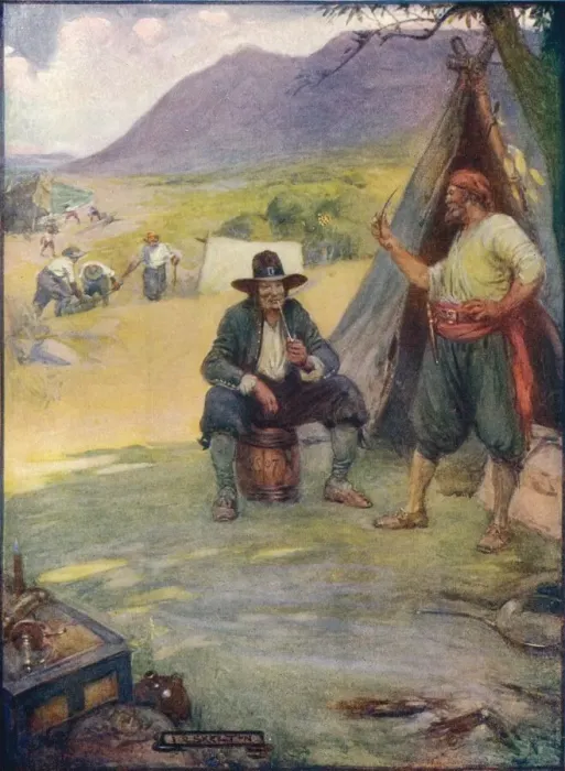 Framed Print : Where Now The Great City of Cape Town Stands, They Set Up Their Tents And Huts, c1908, (c1920). Artist: Joseph Ratcliffe Skelton Framed Print : Where Now The Great City of Cape Town Stands, They Set Up Their Tents And Huts, c1908, (c1920). Artist: Joseph Ratcliffe Skelton