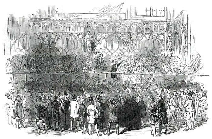 Framed Print : The Great City Meeting at Guildhall, 1850. Creator: Unknown Framed Print : The Great City Meeting at Guildhall, 1850. Creator: Unknown
