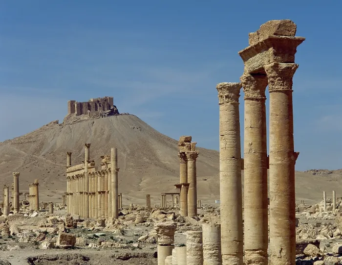 Framed Print : Great Colonnade, Palmyra (Oasis Tadmor), Syria, 3rd century, (2001). Creator: LTL Framed Print : Great Colonnade, Palmyra (Oasis Tadmor), Syria, 3rd century, (2001). Creator: LTL