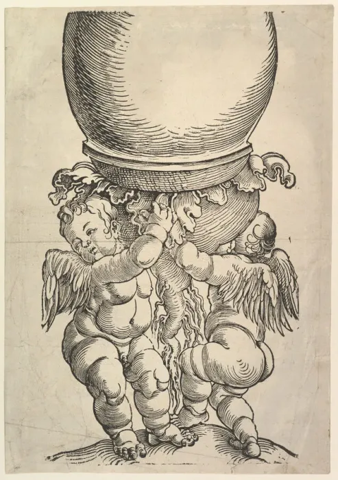 Framed Print : The Great Column (bottom block), 1517. Creator: Albrecht Durer Framed Print : The Great Column (bottom block), 1517. Creator: Albrecht Durer