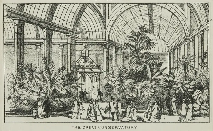 Framed Print : The Great Conservatory at Alexandra Palace, 19th century. Creator: Unknown Framed Print : The Great Conservatory at Alexandra Palace, 19th century. Creator: Unknown