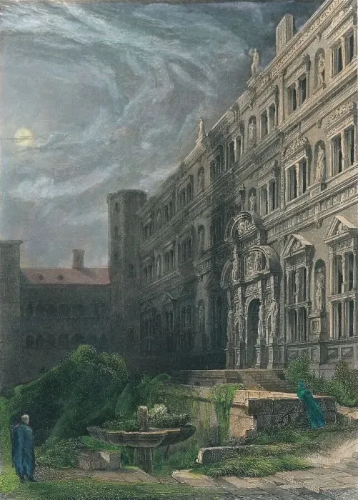 Framed Print : The Great Court of Heidelberg, 1834. Artist: Henry Winkles Framed Print : The Great Court of Heidelberg, 1834. Artist: Henry Winkles
