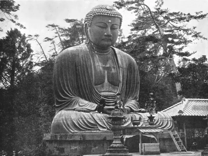 Framed Print : The Great Daibutsu, Kamakura, Japan, 1895. Creator: W &s Ltd