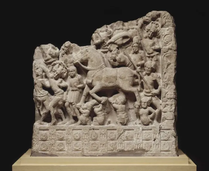 Framed Print : The Great Departure of Siddhartha Gautama, 2nd cen. AD. Creator: Indian Art Framed Print : The Great Departure of Siddhartha Gautama, 2nd cen. AD. Creator: Indian Art