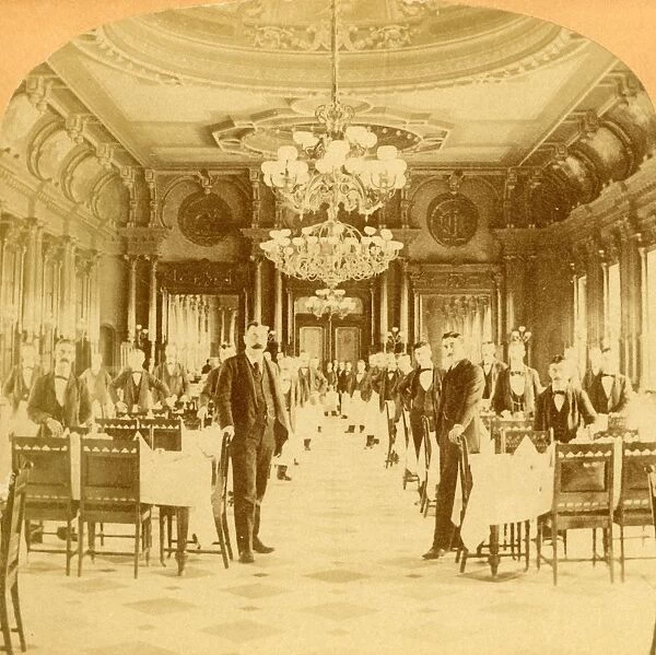 The Great Dining Hall, Windsor Hotel, said to be the finest in the World, Montreal, Canada, 1894