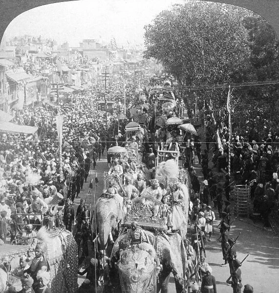 The great Durbar procession, Delhi, India, 1903. Artist: Underwood & Underwood