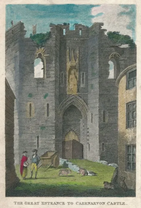 Framed Print : The Great Entrance to Caernarvon Castle, 1808. Creator: Unknown Framed Print : The Great Entrance to Caernarvon Castle, 1808. Creator: Unknown