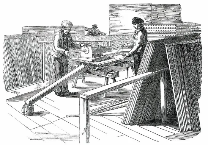 Framed Print : The Great Exhibition Building in Hyde Park - Painting Machine, 1850. Creator: Unknown Framed Print : The Great Exhibition Building in Hyde Park - Painting Machine, 1850. Creator: Unknown