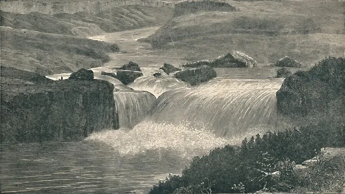 Framed Print : Great Falls of the Yellowstone River, 1873, (1883) Framed Print : Great Falls of the Yellowstone River, 1873, (1883)