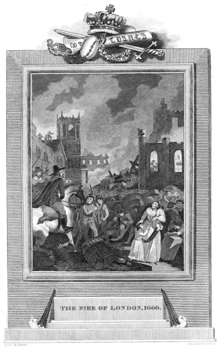 Framed Print : Great Fire of London, 1666 (1825) Framed Print : Great Fire of London, 1666 (1825)