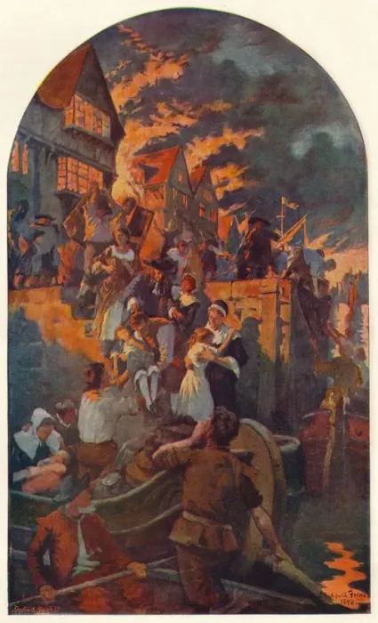 Framed Print : The Great Fire of London, 1666 (1905) Framed Print : The Great Fire of London, 1666 (1905)