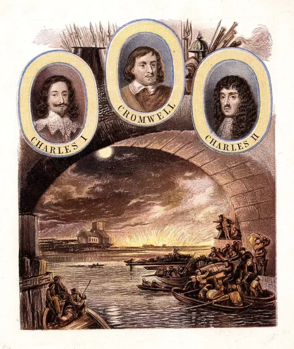 Framed Print : Great Fire of London, 1666 (c1865). Artist: Kronheim & Co Framed Print : Great Fire of London, 1666 (c1865). Artist: Kronheim & Co