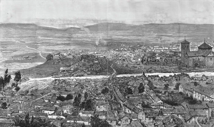 Framed Print : The Great Floods in Spain--The Town of Consuegra after the Inundations, 1891. Creator: Unknown Framed Print : The Great Floods in Spain--The Town of Consuegra after the Inundations, 1891. Creator: Unknown