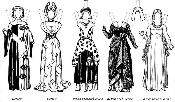 The Great Gallery of British Costume: Dress Worn In Edward The Thirds Reign, c1934