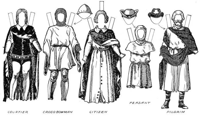 Framed Print : The Great Gallery of British Costume: Dress Worn In Edward The Thirds Reign, c1934 Framed Print : The Great Gallery of British Costume: Dress Worn In Edward The Thirds Reign, c1934