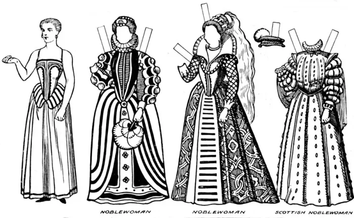 Framed Print : The Great Gallery of Costume: Varied Dresses Worn in the Days of Elizabeth, c1934 Framed Print : The Great Gallery of Costume: Varied Dresses Worn in the Days of Elizabeth, c1934