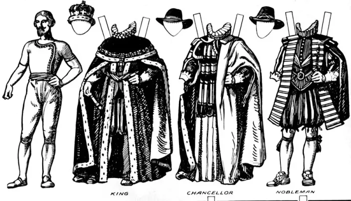 Framed Print : The Great Gallery of Historic Costume: Dresses Worn in James The Firsts Reign, c1934 Framed Print : The Great Gallery of Historic Costume: Dresses Worn in James The Firsts Reign, c1934
