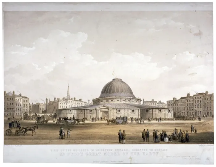 Framed Print : The Great Globe, Leicester Square, Westminster, London, c1855. Artist: Day & Son Framed Print : The Great Globe, Leicester Square, Westminster, London, c1855. Artist: Day & Son