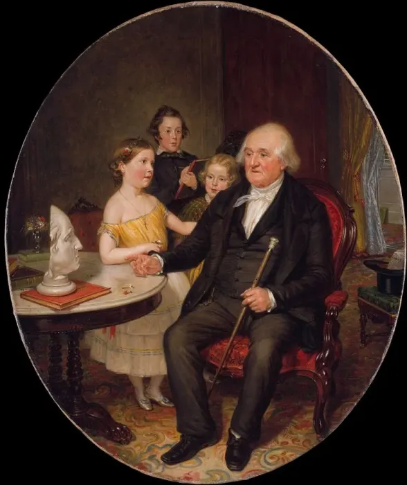 Framed Print : Great-Grand-Fathers Tale of the Revolution - A Portrait of Reverend Zachariah Greene, 1852 Framed Print : Great-Grand-Fathers Tale of the Revolution - A Portrait of Reverend Zachariah Greene, 1852