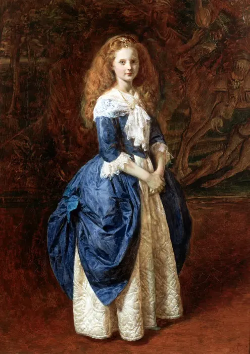 Framed Print : My Great Grandmother, portrait of a child, 1865. Artist: James Archer Framed Print : My Great Grandmother, portrait of a child, 1865. Artist: James Archer