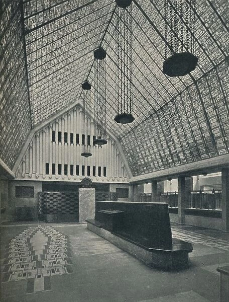 The Great Hall, Bank of Rotterdam, The Hague, 1920. Artists: Unknown, Hermann Friedrich Mertens