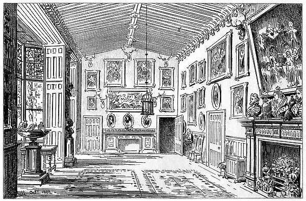 The great hall of Charlecote Park, Warwickshire, 1885. Artist: Edward Hull