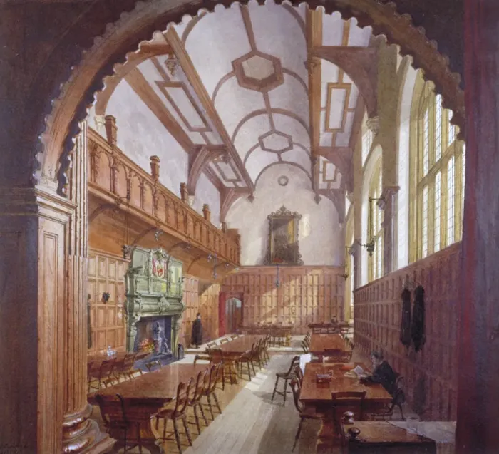 Framed Print : Great Hall, Charterhouse, London, 1885. Artist: John Crowther Framed Print : Great Hall, Charterhouse, London, 1885. Artist: John Crowther