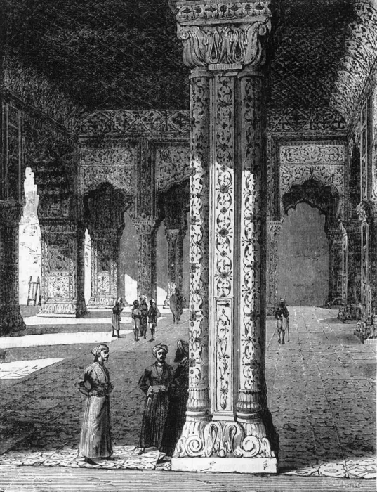 Framed Print : Great Hall of the Dewan Khas in the Palace of Delhi, c1891. Creator: James Grant Framed Print : Great Hall of the Dewan Khas in the Palace of Delhi, c1891. Creator: James Grant