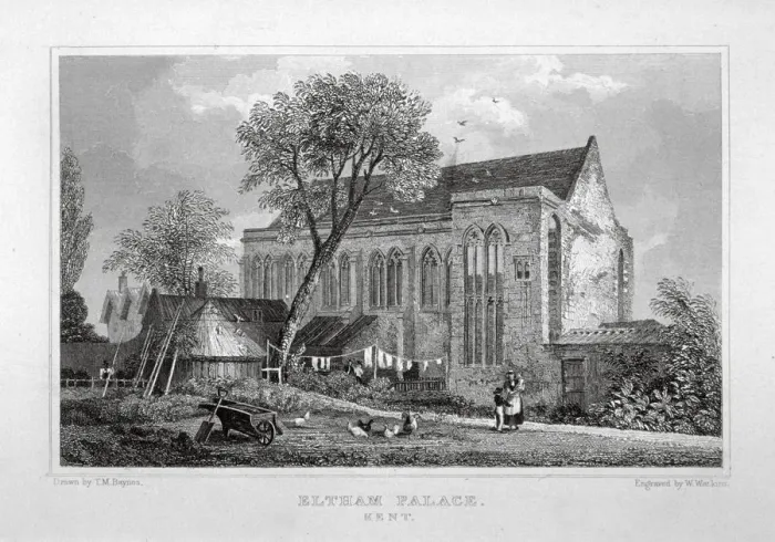 Framed Print : Great Hall of Eltham Palace, Kent, c1830. Artist: W Watkins Framed Print : Great Hall of Eltham Palace, Kent, c1830. Artist: W Watkins