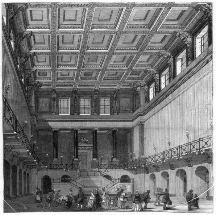 Framed Print : The Great Hall, Euston Square satation, 1849 Framed Print : The Great Hall, Euston Square satation, 1849