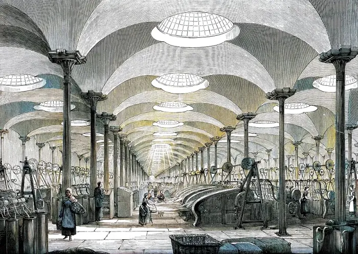 Framed Print : Great hall in Messrs Marshall's flax mill, Leeds, c1880. Creator: Unknown. Great hall in Messrs Marshall's flax mill, Leeds, c1880. Creator: Unknown Framed Print : Great hall in Messrs Marshall's flax mill, Leeds, c1880. Creator: Unknown. Great hall in Messrs Marshall's flax mill, Leeds, c1880. Creator: Unknown