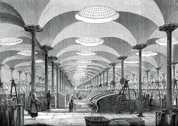 Great hall in Messrs Marshalls flax mill, Leeds, c1880
