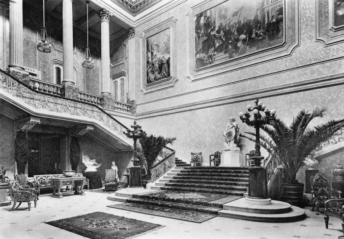 Framed Print : The great hall, Stafford House, 1908. Artist: Bedford Lemere and Company