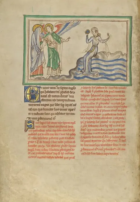 Framed Print : The Great Harlot of Babylon; Dyson Perrins Apocalypse, about 1255-1260. Creator: Unknown Framed Print : The Great Harlot of Babylon; Dyson Perrins Apocalypse, about 1255-1260. Creator: Unknown