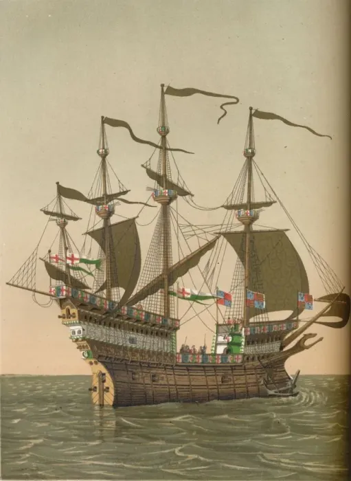 Framed Print : The Great Harry, c1520, (1849). Creator: Kellerhoven Framed Print : The Great Harry, c1520, (1849). Creator: Kellerhoven
