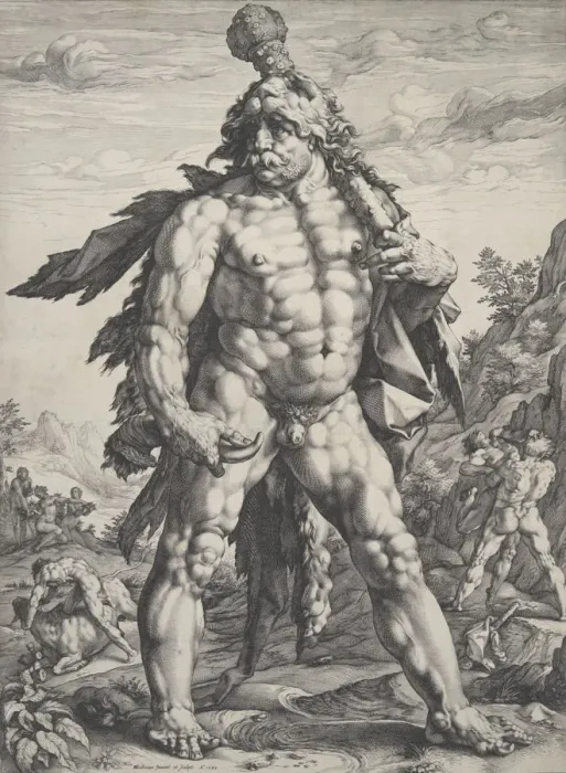 Framed Print : The Great Hercules, 1589. 1589. Creator: Hendrik Goltzius Framed Print : The Great Hercules, 1589. 1589. Creator: Hendrik Goltzius