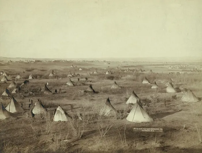 Framed Print : The Great Hostile Camp, 1891. Creator: John C. H. Grabill Framed Print : The Great Hostile Camp, 1891. Creator: John C. H. Grabill